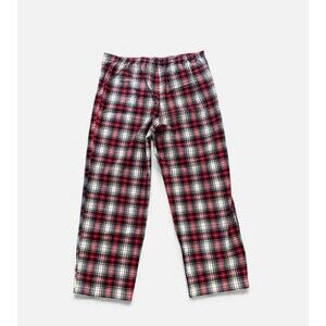 Ralph Lauren Men's Plaid Ivory Red Green Lounge Pajama Pants Size XL
